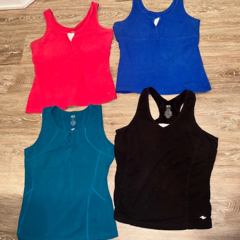 Women's Active Wear workout shirts. Size Medium and Size Large. Athletic Works